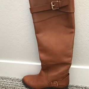Knee high leather boots